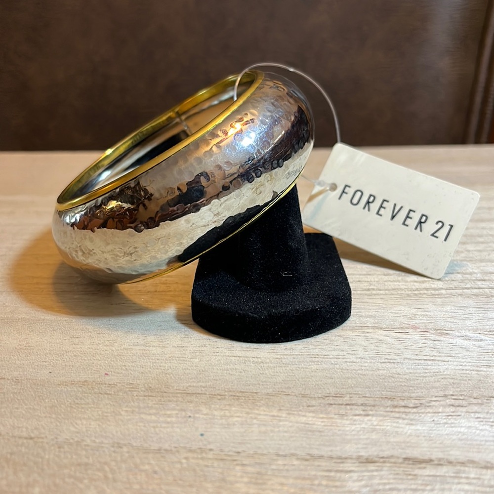 Forever 21 Gold & Silver Bangle Bracelet - NEW